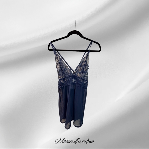 Miuzooe Elegant Navy Lace Lingerie - Picture 1 of 6